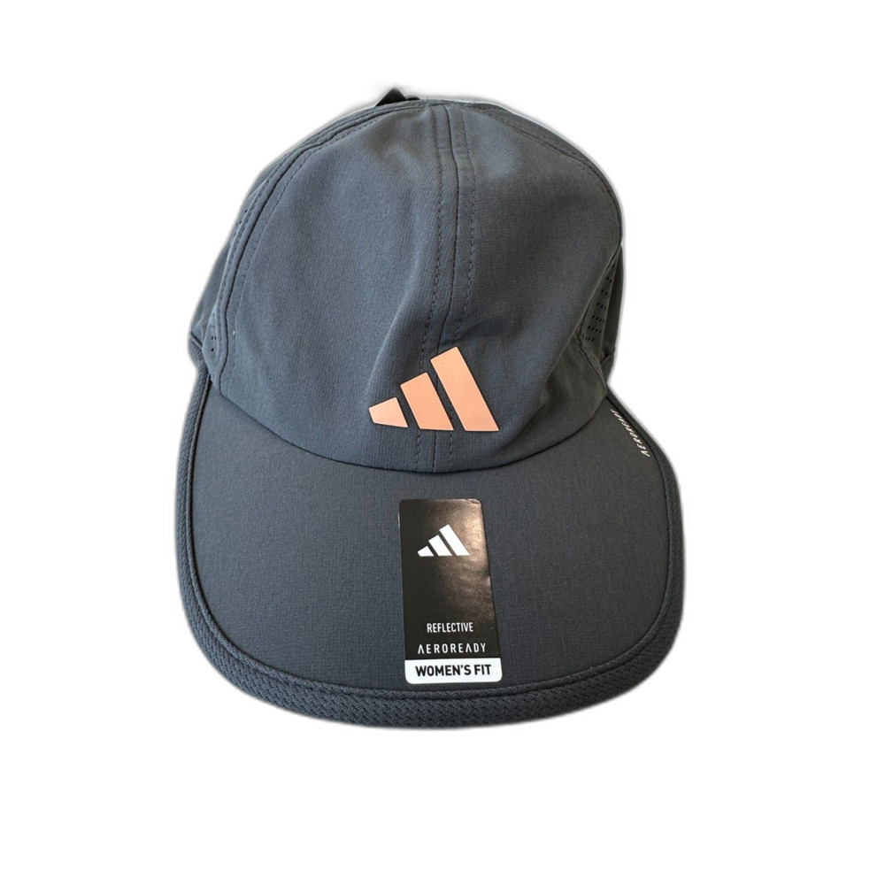 NWT Adidas Superlite 3 Hat Gray with Pink Logo One Size